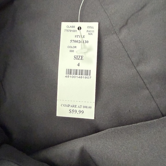 White House Black Market Black White Diamond Bow Waist Pencil Skirt Size 4 NWT - Picture 8 of 8